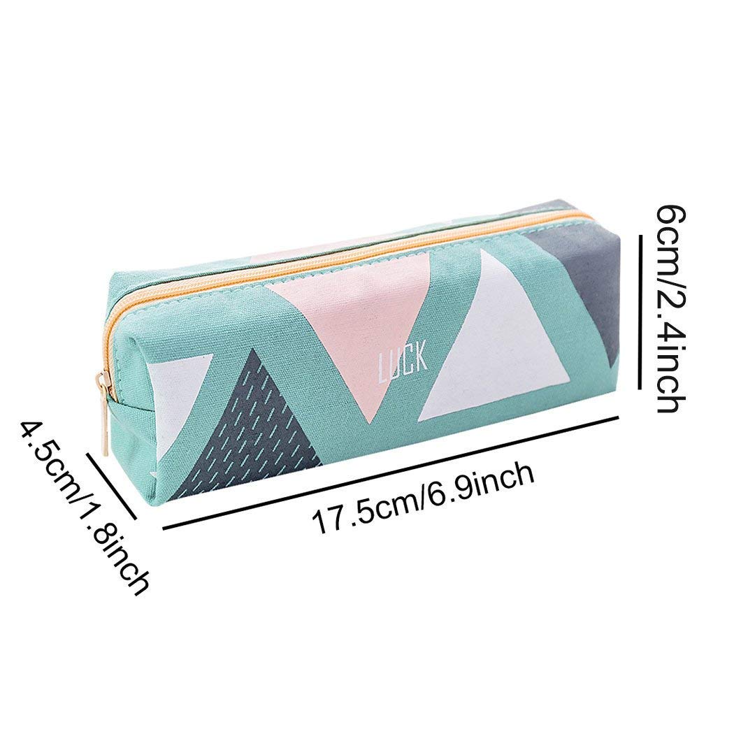 Morkia Trousses Scolaire, 2 Pièces Trousse École Papeterie Pouch,Multi-Functional Étui à Crayons pour Stylos, Crayons, Stylos à Gel, Marqueurs et Autres Fournitures Scolaires (Verte + Rose)