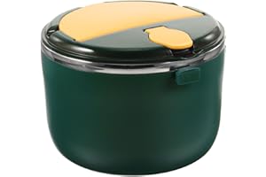 HEALEEP Stainless Steel Insulated Ramen Soup Bowl with Detachable Handle and Phone Stand Lid Household Food