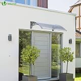 VOUNOT Front Door Canopy Outdoor Awning 100x80 cm Grey view 2