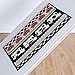Carvapet 2 Piece Non-Slip Kitchen Mat Rubber Backing Doormat Runner Rug Set, Cartoon Milch Cow Strawberry Design (Black/Beige/Red 15