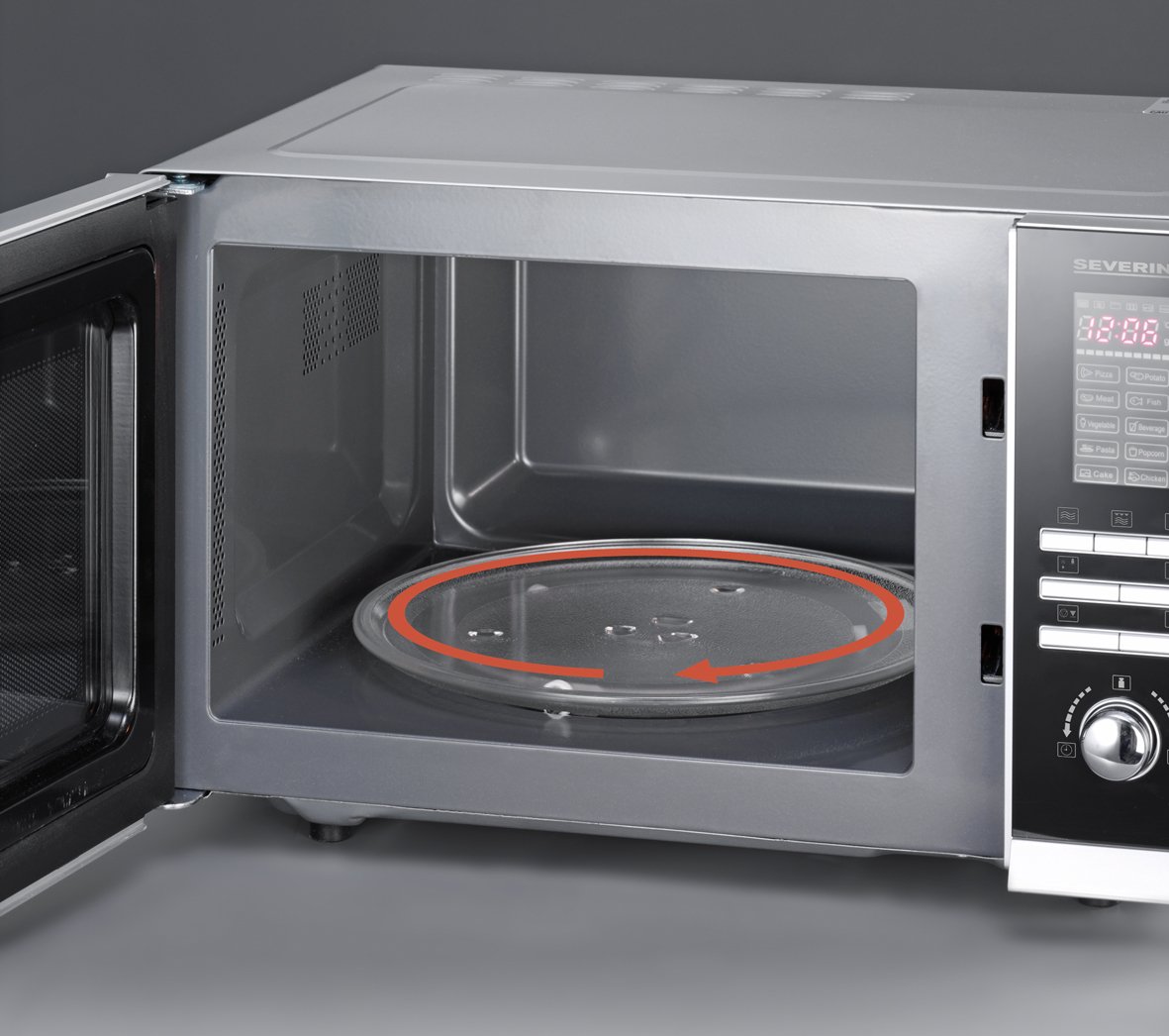 Severin MW 7867 Microondas con Grill y Convección, 800 W, Plata y ...