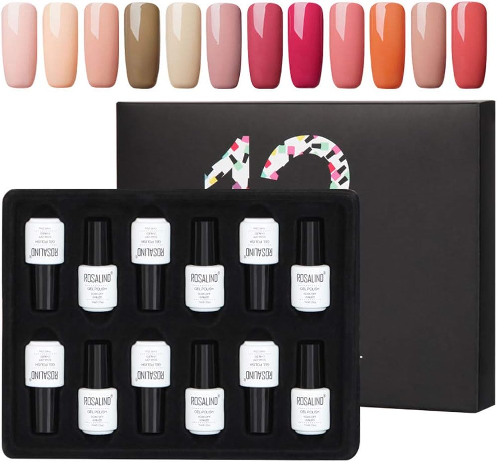 Nude Gel Nail Polish Set Semi Permanent Nail Art Design