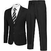 COOFANDY Men's 2 Piece Suits Classic Fit 2 Button Dress Suits Tuxedo Jacket Blazer for Wedding Business Dinner Prom