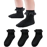 Mini angel Baby Girl Socks Infant Toddler Ruffle Eyelet Lace Socks Girls Ruffle Sock Seamless Princess Frilly Sock for Kids