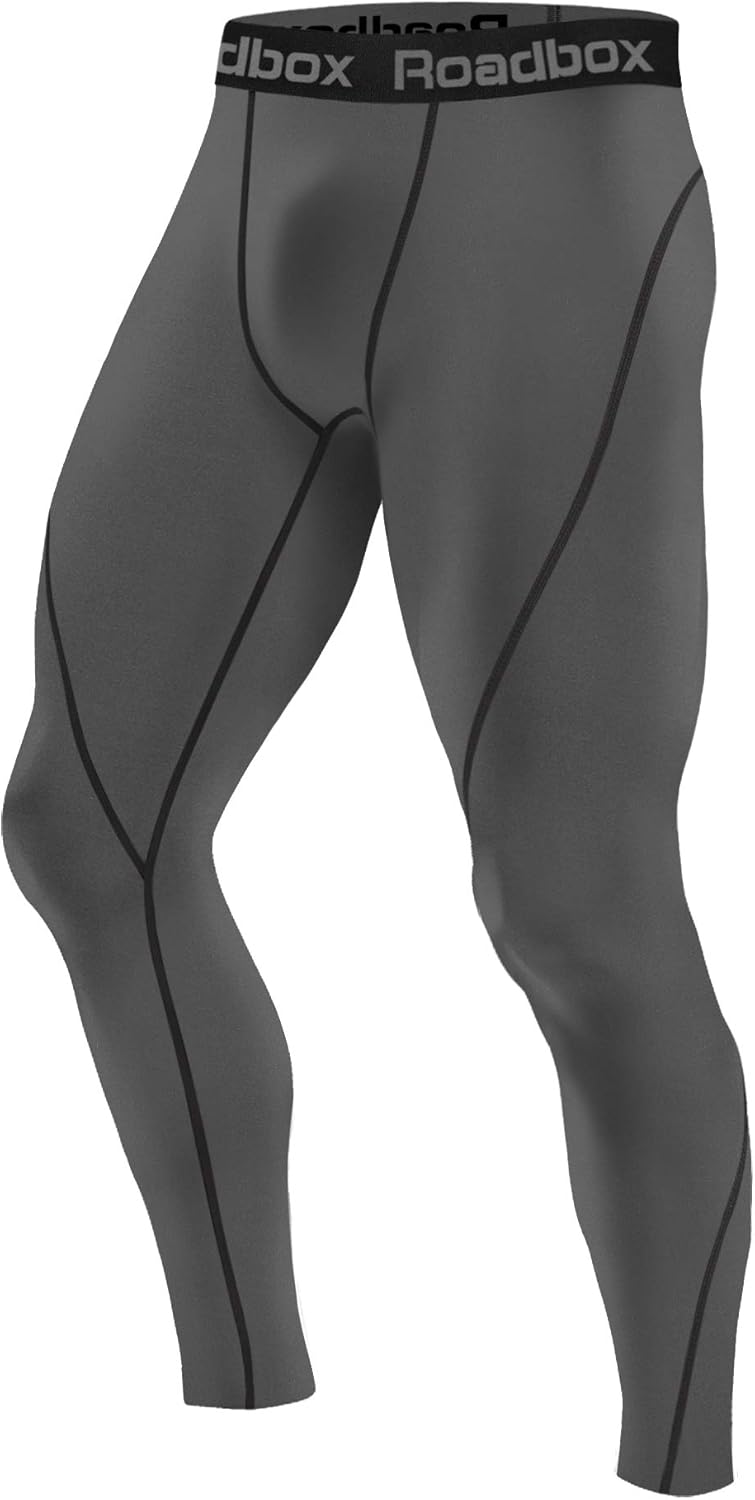 Roadbox Men's Compression Pants Base Layer Cool Dry Tights Leggings : Clothing
