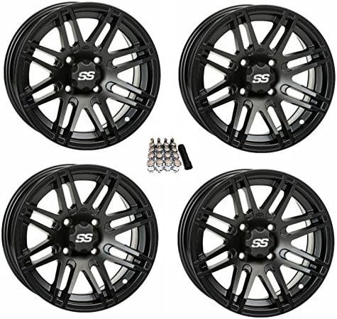 ITPSS316 UTV Wheels/Rims Matte Black 12" Viking Wolverine YXZ1000R