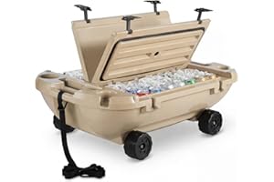 VEVOR Floating Cooler, 40 QT Floating Ice Chest with Dry Storage & Tow Rope, Premium LLDPE Amphibious Drink Cooler for Water 
