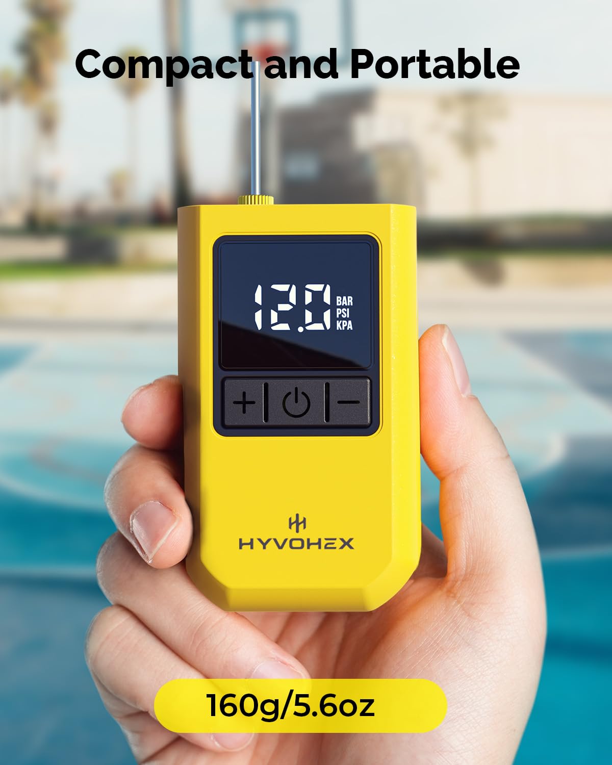 Ball Pump for Sports Balls, Portable Electric Basketball Pump Ultra Fast Inflation, with Digital LED Display Air Pump for Balls, Preset Pressure with Ball Needle for Soccer, Volleyball