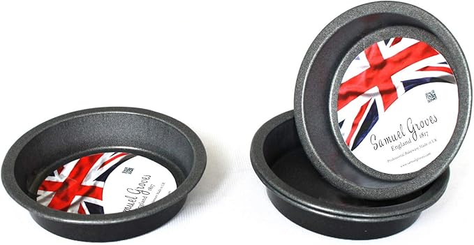 Deep Pie Quiche Baking Tin 4.5" 2x Individual Superior Double Coated Non Stick 5055198048339 | Australia