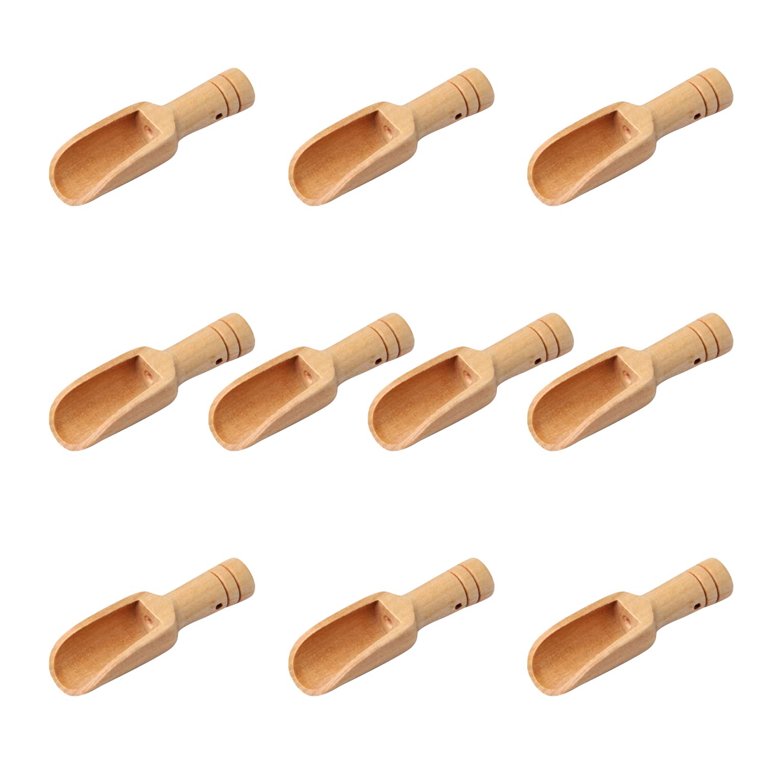 10 Pieces Mini Wooden Spoons, Salt Spoons, Wooden Candy Tea Spoons, Bath Spoons, Powder Detergent Spoons, Mini Bamboo Spoons, Bath Salt, Tea Spoons, Coffee Mini Wooden Spoons, 7.6cm*2.3cm