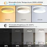 Matane 24W RGB LED Ceiling Light with Remote 3000K-6500K 2400LM 11 Inch view 2
