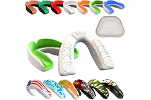 COOLLO SPORTS Boil and Bite Mouth Guard (Youth & Adult) DA Custom Fit Sport Mouthpiece for Football, Hockey, Rugby, Lacrosse,Boxing,MMA(Free Case Included!)