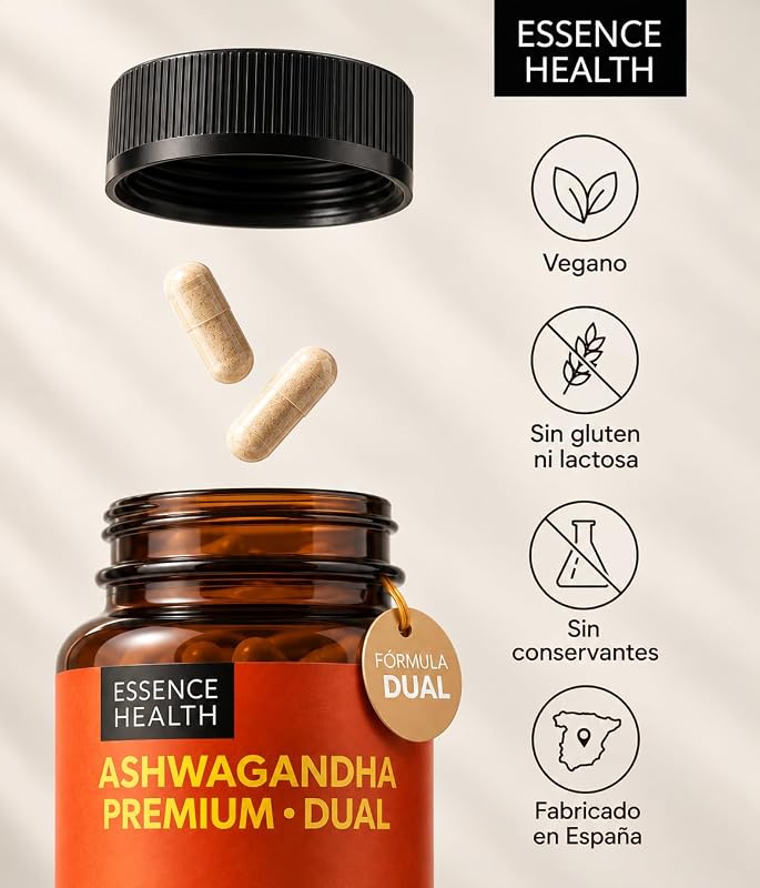 Ashwagandha Sensoril | Equivalente a 6250mg | Con Magnesio | 120 Cáps