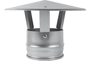 Vent Systems 4" Inch Round 360 Vent Cap - Galvanized Metal - House Exhaust Roof Cap for Perfect Insulation - Ventilation Cove