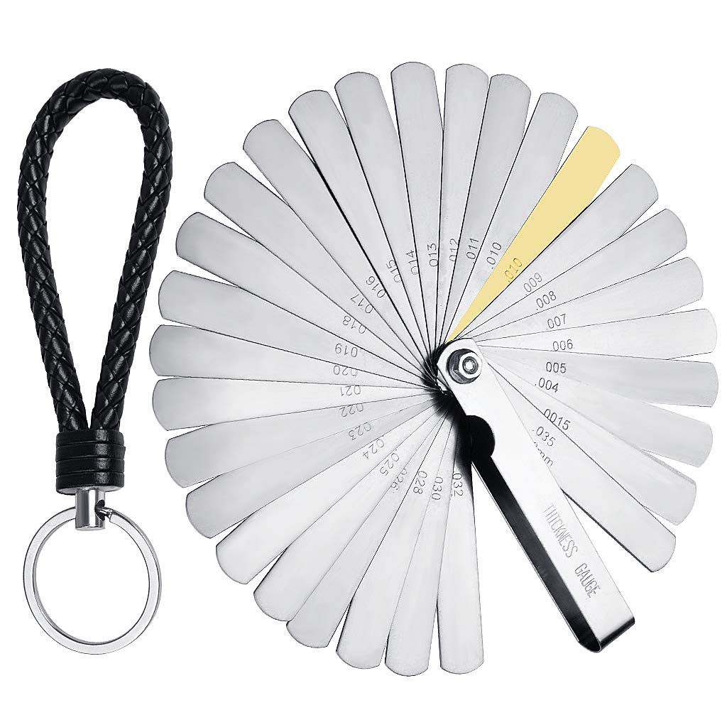 Feeler Gauge,32 Blades High Precision Stainless Steel Dual Marked