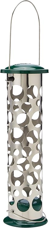 Peckish All Weather Metal Energy Suet Bird Feeder Large Green