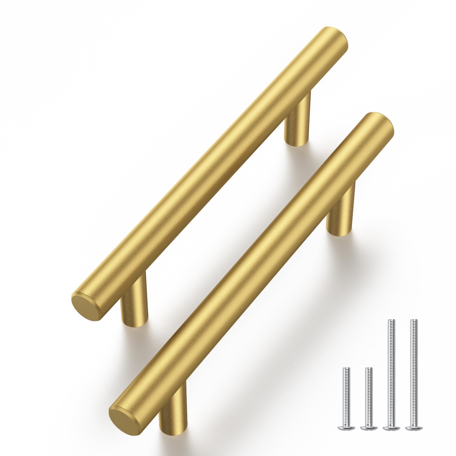 Photo 1 of Haliwu 30 Pack Cabinet Handles Brass Gold Cabinet Pulls 3-1/2 Inch Hole Center Drawer Pulls Modern Bar Dresser Handles for Bathroom Kitchen Bedroom