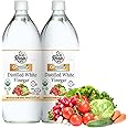 De La Rosa Organic Distilled White Vinegar, White Vinegar Raw & Unfiltered, Kosher for Passover, Vegan & Gluten Free, Great for Salad Dressing, Marinades, 32 Oz (Pack of 2)