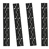 4 Pack 8 Inch Continuous & Piano Hinges, Black