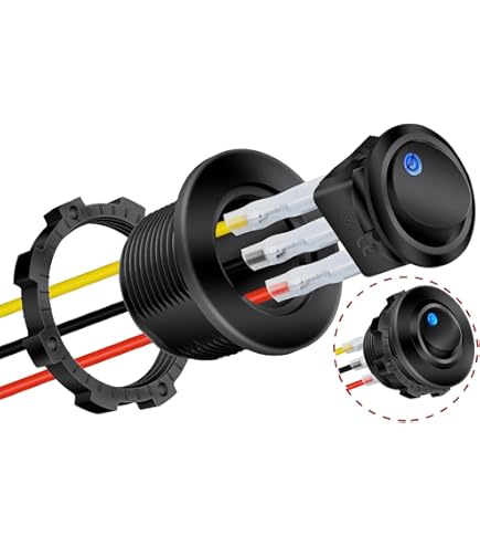 Ambuker 3 Gang Toggle Switch Panel Car 12V Rocker Switch Panel With Waterproof Cover