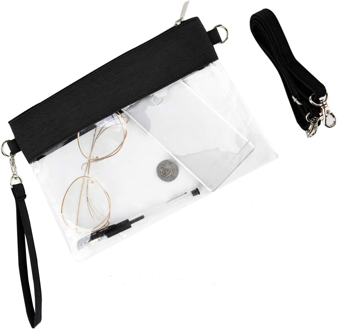 Clear Purses Crossbody Stadium Bag - Messenger Purse Shoulder Travel Concert Approved for women &man