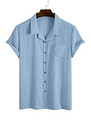 ZAFUL Men's 2 Pieces Shirt Set Short Sleeve Button