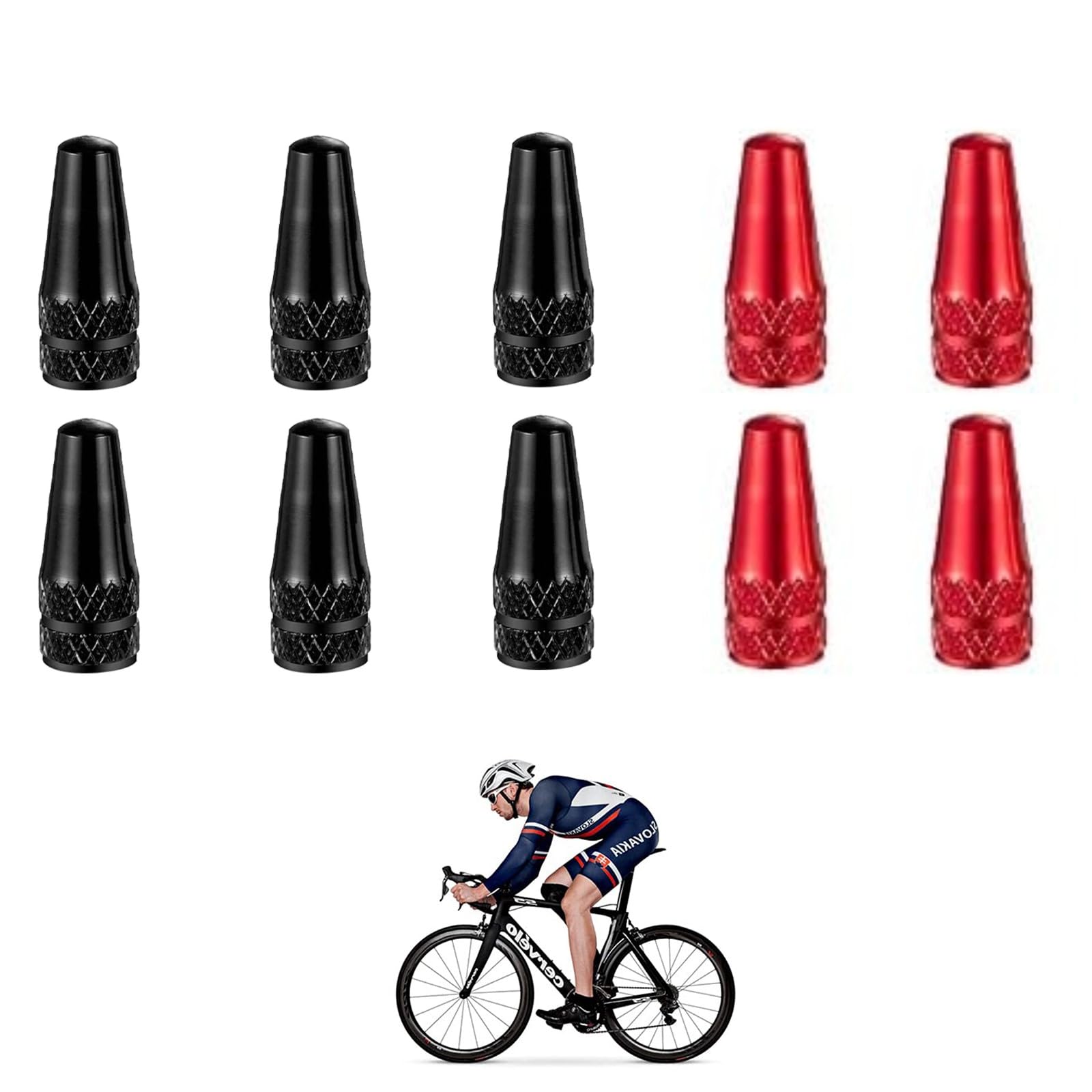 Dust Caps Aluminium Bike,Bicycle Valve French,Dust Caps Bicycle,6Pcs Valve Caps Bicycle French,Valve Caps Bicycle,Multicolor Anodized Aluminum Alloy Cycling Valve Caps,Bike Dust Caps Lightweight Metal