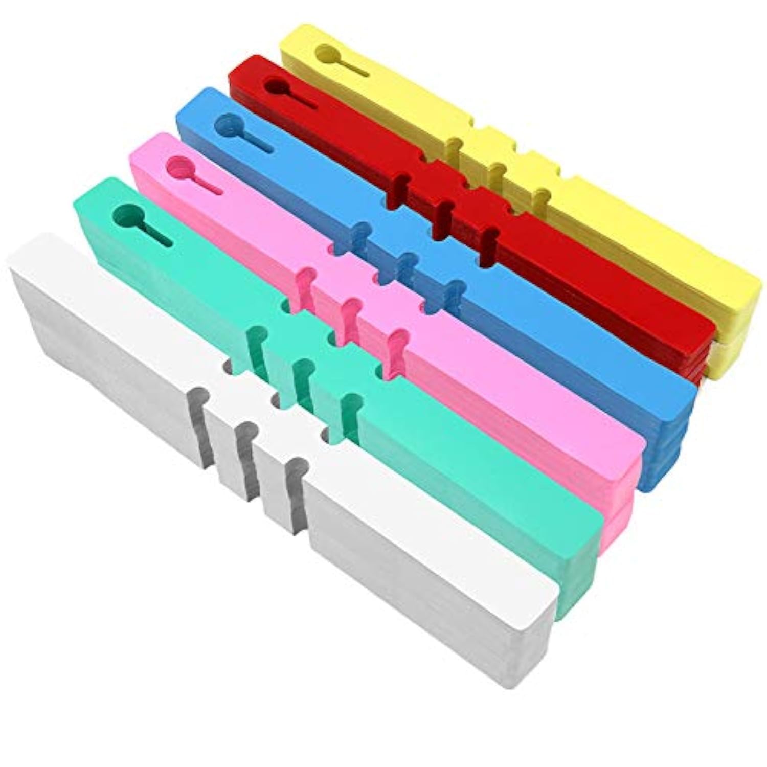 KINGLAKE Plastic Tree Labels Tags, 120Pcs Coloured Plant Labels for Outdoor Plants, Garden Hanging Tags Wrap Around Waterproof