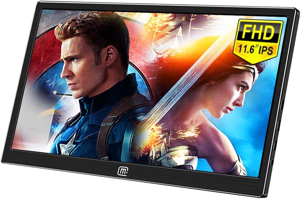 Eleduino 11.6 Inch Portable Monitor,1080P FHD Eye Care Gaming Monitor with Type-C Mini HDMI for Laptop PC MAC Phone Xbox for Laptop Computer,PS4,Nintendo,Mac,Xbox