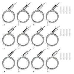 12 Sets Hexagon Garage Light Suspension Cables Kit