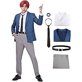 C-ZOFEK Enjouji Cosplay Costume Full Set Outfit Uniform with Earclip for Men Halloween