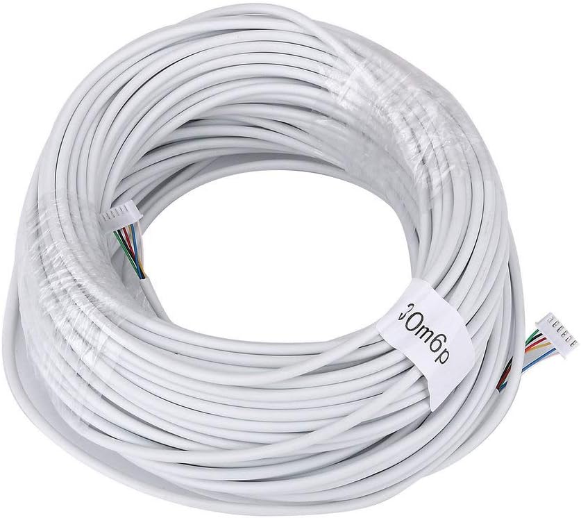 MAOTEWANG 30M 2.546P 6 Wire Cable for Video intercom/Video Door Phone doorbell Cable/Wired Intercom Cable