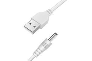 Qjin USB Charging Cord, DC Charger Cable for Aquasonic Icon, COSLUS C30 & Rtauys M5 Sonic Rechargeable Toothbrush - 2 Pack