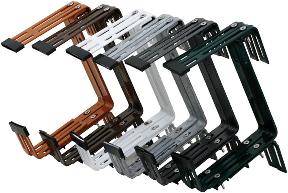 Siena Garden Gigant 678244 Flower Box Holder Adjustable to 3 Positions Pack of 2 Terracotta Colour