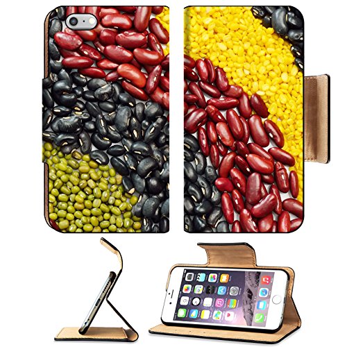 Luxlady Premium Apple iPhone 6 Plus iPhone 6S Plus Flip Pu Leather Wallet Case iPhone6 Plus IMAGE ID 31141516 Mixture of beans peas background