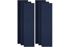 DrKlang 6 Pack Acoustic Panels, 47.2" x 11.8" Decorative Soundproofing Panels, Wall and Ceiling Acoustical Treatment Tiles, G