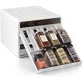 YouCopia SpiceStack&reg; Adjustable Spice Rack Organizer, Pull-Down 24-Bottle Seasonings and Spices Holder for Kitchen Cabinet and Pantry Organization with 104 Included Labels