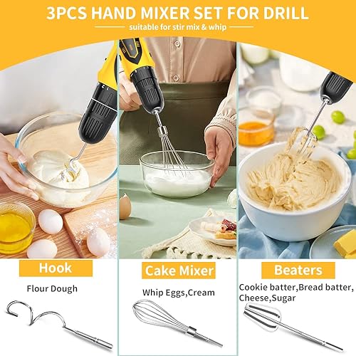 Bread Dough Dough Hook On Hand Mixer Homicozy 3-Piece
