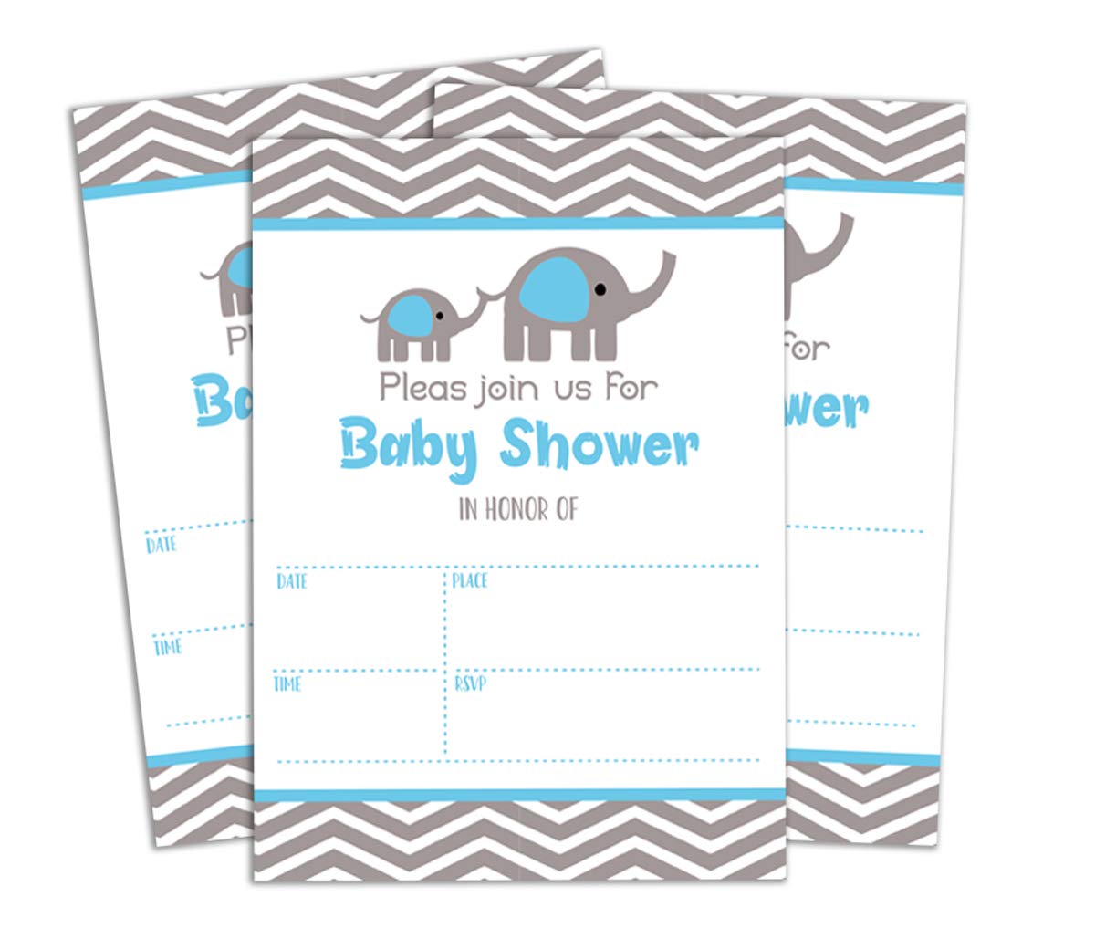Darling Souvenir Baby Shower Invitation Card Printable Elegant Fill or Write In Blank Party Invites 28 Pcs