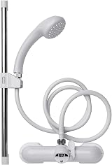 Croydex Shower Head and Hose Mixer Set with Riser Rail 1.5m White view 3