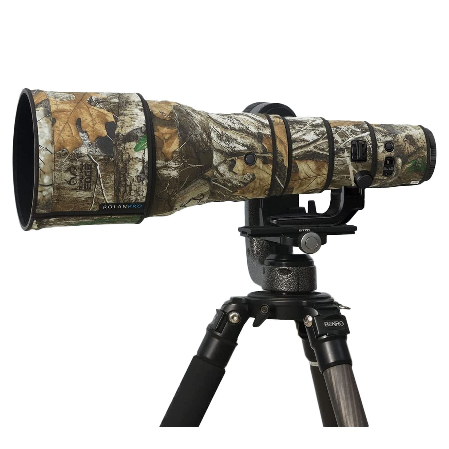 ROLANPRO Waterproof Lens Coat Compatible with Nikon Z 800mm F6.3 VR S, Camouflage Rain Cover Protective Sleeve Bird Watching Wildlife Photography - #27 Jungle Camo — image 1