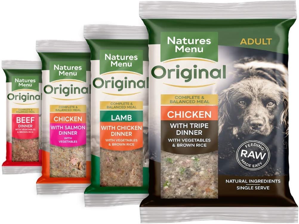 natures menu frozen raw dog food