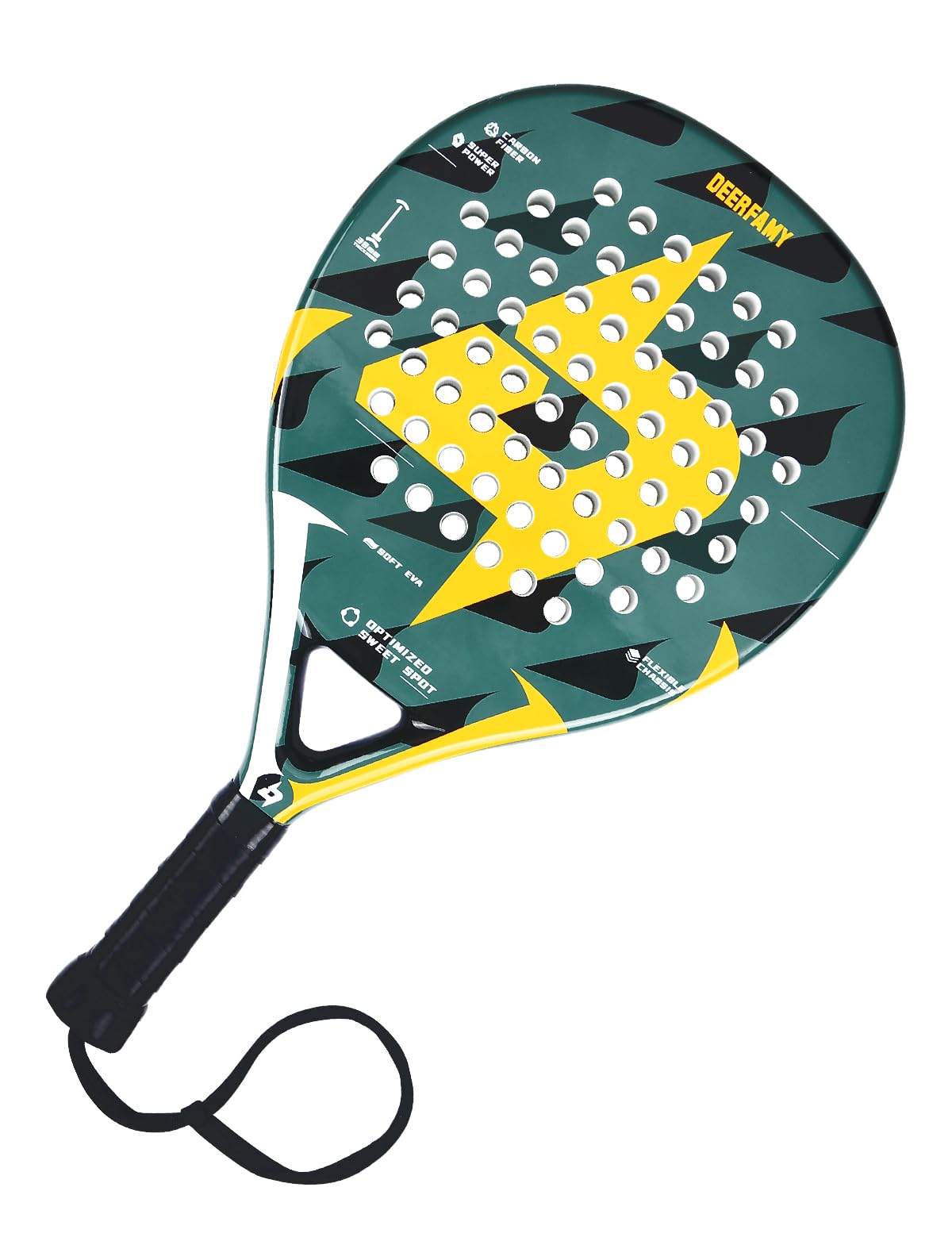 Padel Haus Racket Mua DEERFAMY Padel Racket Carbon Fiber Surface with EVA Memory Flex ...