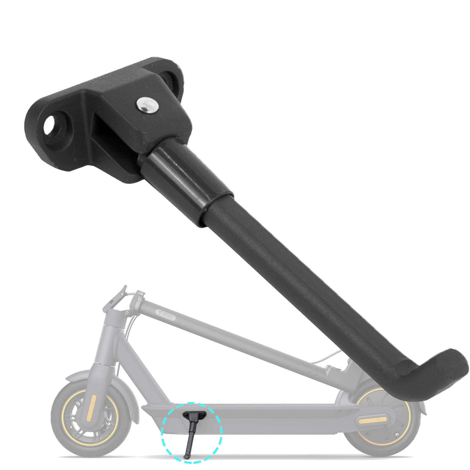 Felixstory Scooter Kickstand Parking Stand Compatible for Segway Ninebot Max G30 Electric Scooter, Scooter Foot Support Bracket Side, Feet Support Holder, Replacement Repair Parts Accessories