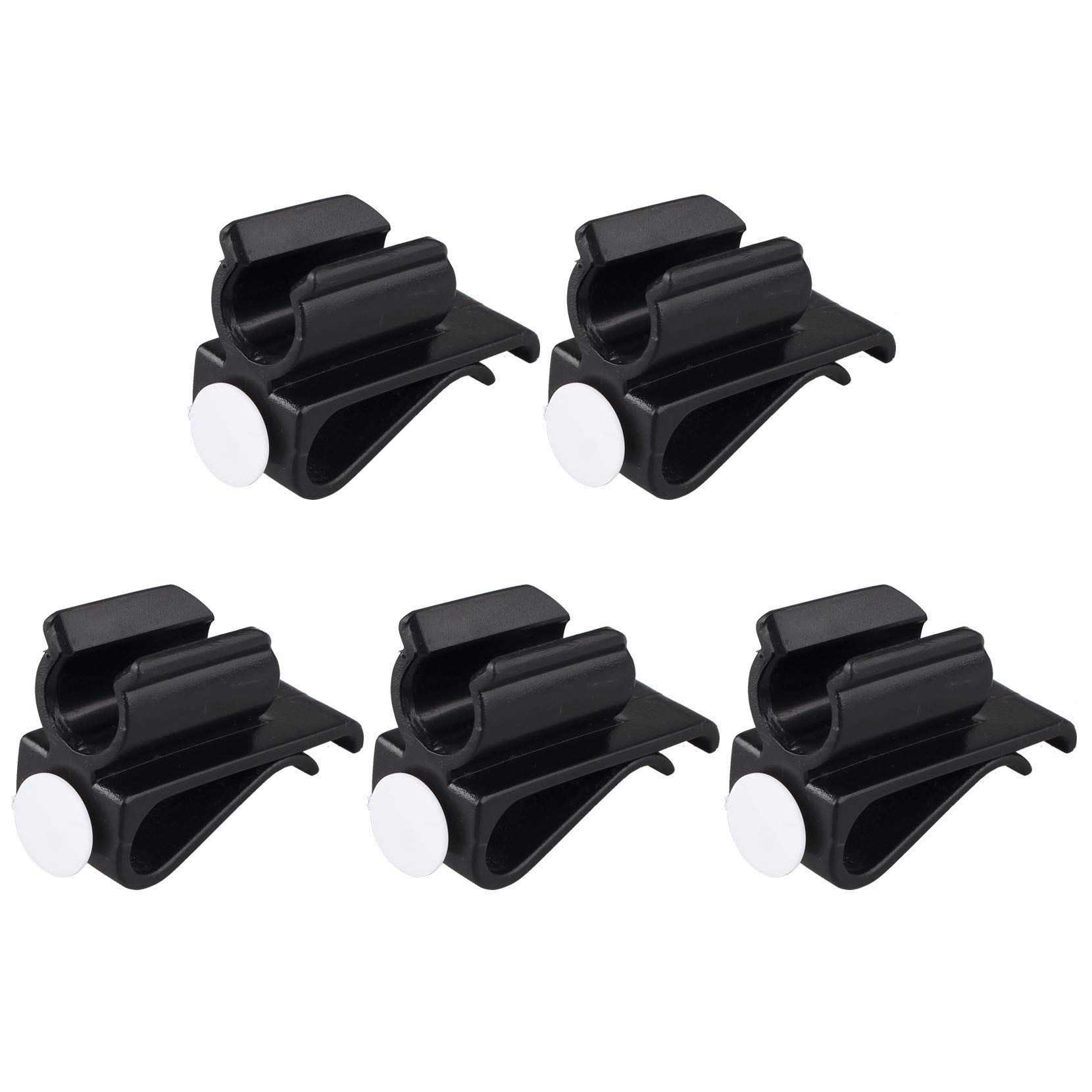 Futheda 5Pcs Golf Club Bag Clip On Putter Clamp Holder Putting Organizer with Ball Markers Accessories Black