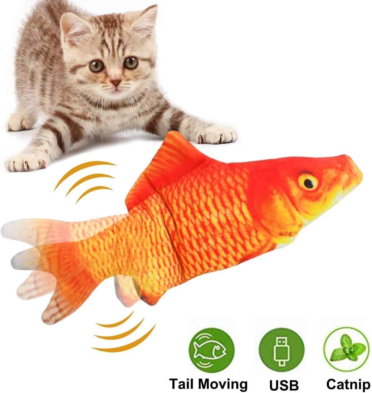 elloLife Jouet Chat, Jouets Poisson Electronique Simulation Réaliste, Jouet pour Chat Poisson elloLife Jouet Chat, Jouets Poisson Electronique Simulation Réaliste, Jouet pour Chat Poisson