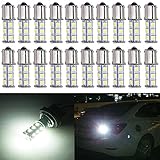 20 X1156 1141 1003 BA15S 18 SMD RV Camper White LED Light Bulbs Tail Backup