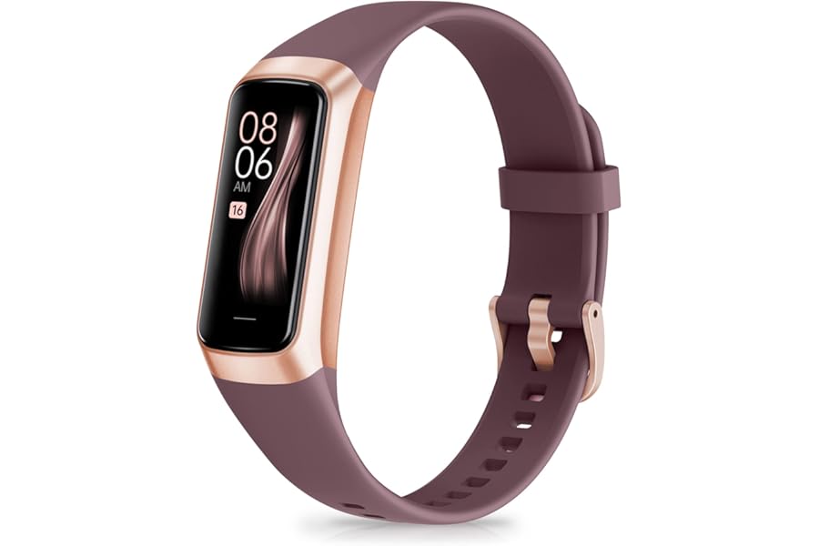 Fitness Tracker with Step Counter/Calories/Stopwatch, Activity Tracker, Health Tracker with Heart Rate Monitor, Sleep Tracker,1.10''AMOLED Touch Color Screen, Pedometer Watch for Women Men