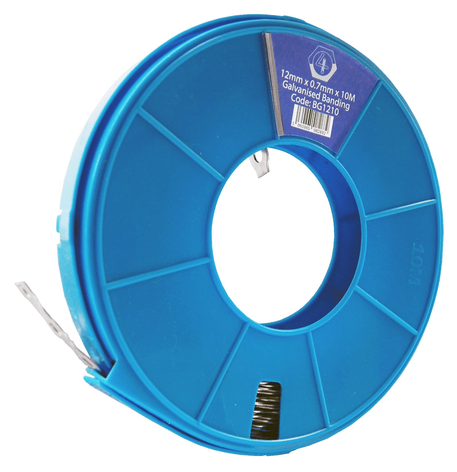 AF4F 12mm x 10m Galvanised Steel Perforated Banding Metal Fixing Strap, Builders All Round Band