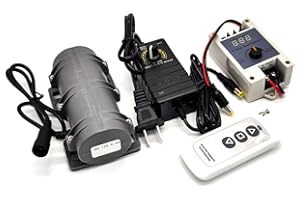 GXMRHWY 12V DC Motor 3800rpm Strong Vibration Industry Mini Vibration Motor Sturdy Plastic Shell Rotary Speed Vibrating Motor for Massage Bed Chair Medical Instruments(12V Motor+Power +Remote Control)